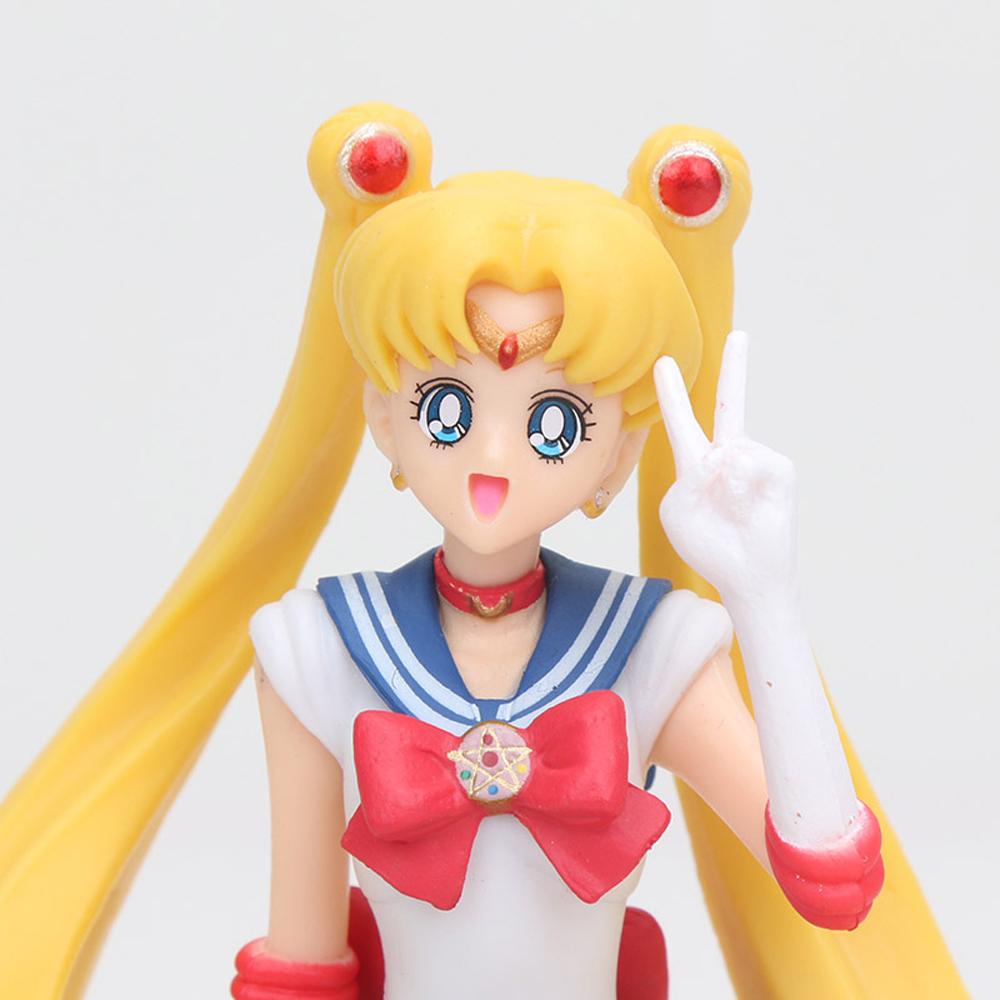 Lanfy Patung PVC Kartun Sailor Moon Model Kolekte Sailor Venus Sailor Mercury