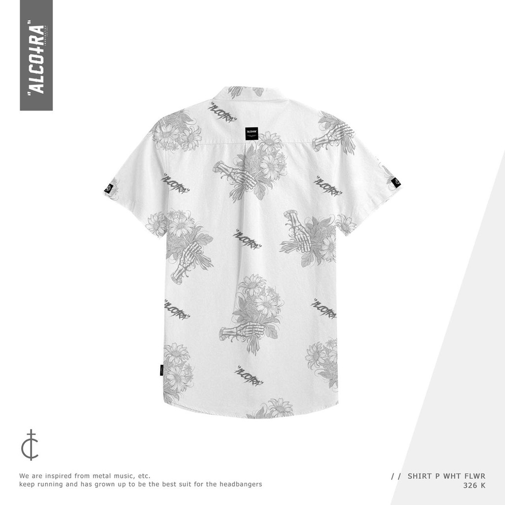 SHIRT P WHT FLWR // KEMEJA PUTIH FLOWER ALCOTRA