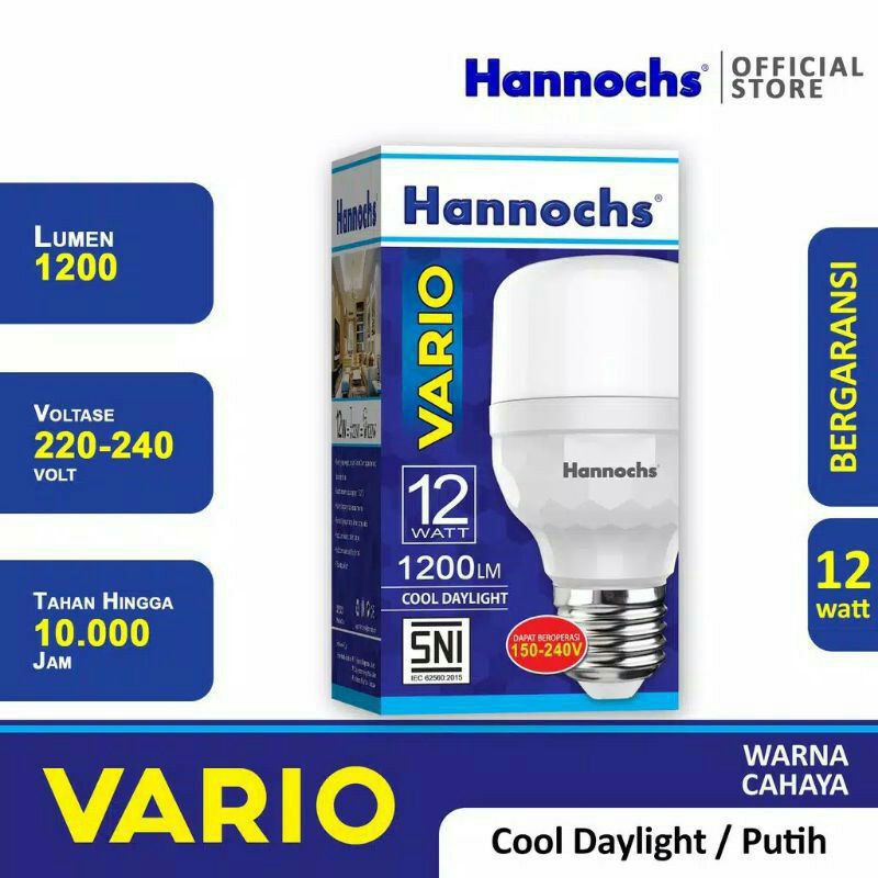 Bola Lampu Led Vario Hannochs 12W 12 Watt