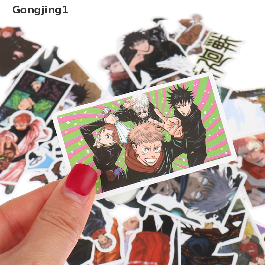 Gongjing1 50pcs Stiker Anime Jujutsu Kaisen Untuk Laptop / Koper