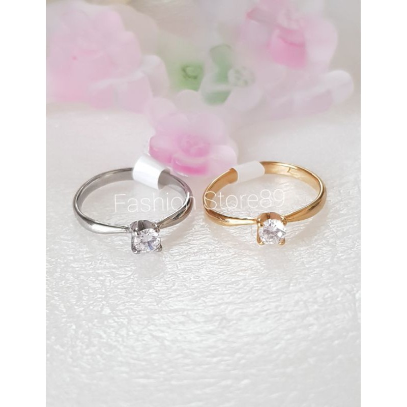 ready import Cincin bestseller titanium silver ring kecil simple emas nikah tunangan halal antikarat