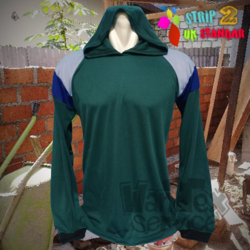 Kaos Tani Murah, (Hijau Botol Kombinasi), Kaos Kebun, Kaos Kerja, Kaos Basahan Kerja, BASKOM STD