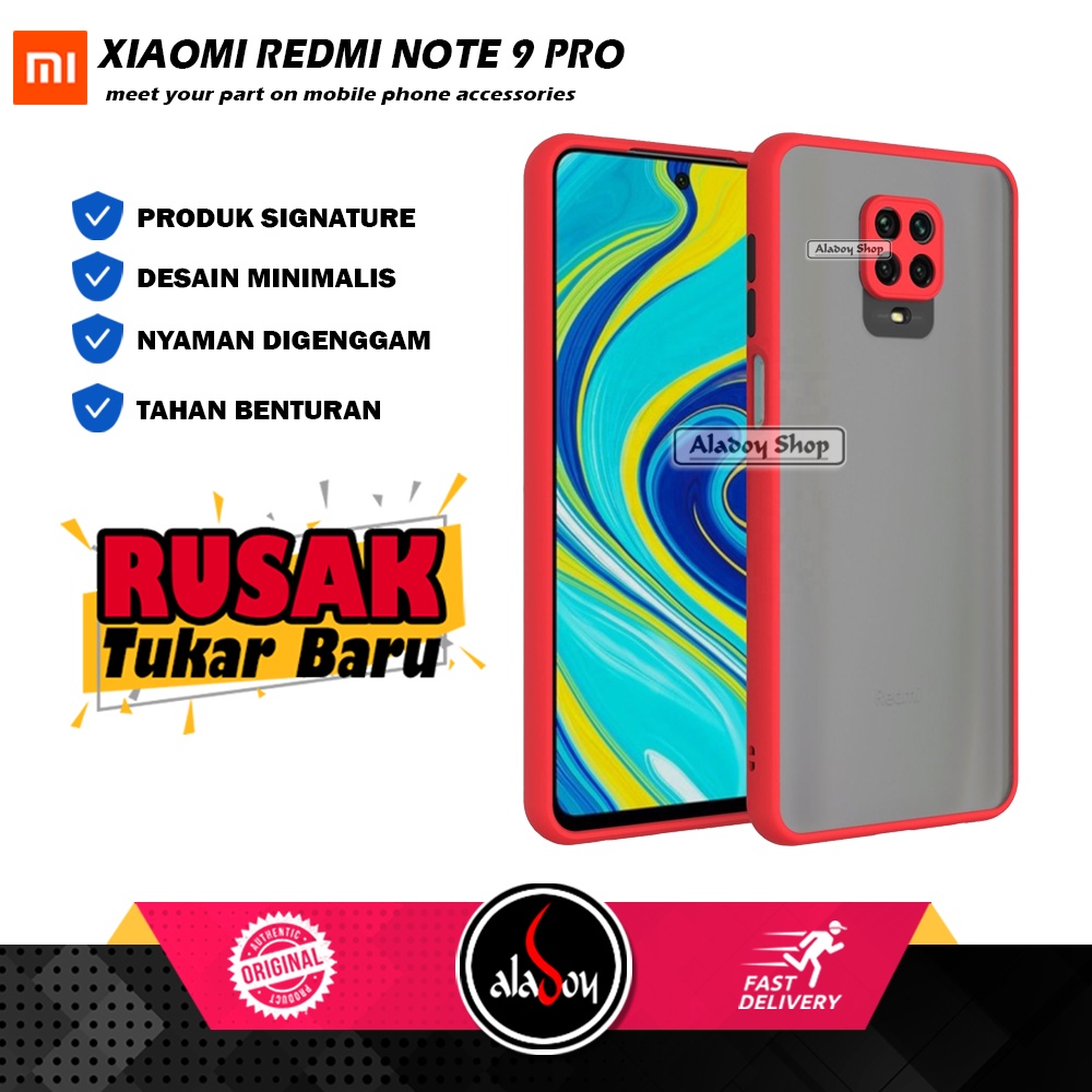 Case Xiaomi Redmi Note 9 Pro Hard Case AERO Protection Camera Premium Casing