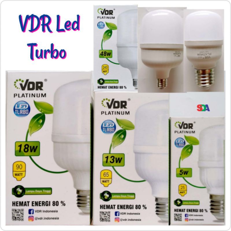 VDR Lampu Bohlam LED Turbo 48W