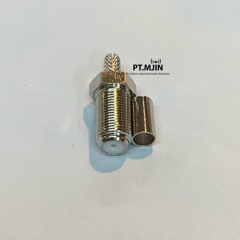 Konektor F female Crimp Untuk Kabel Rg58 Rg142