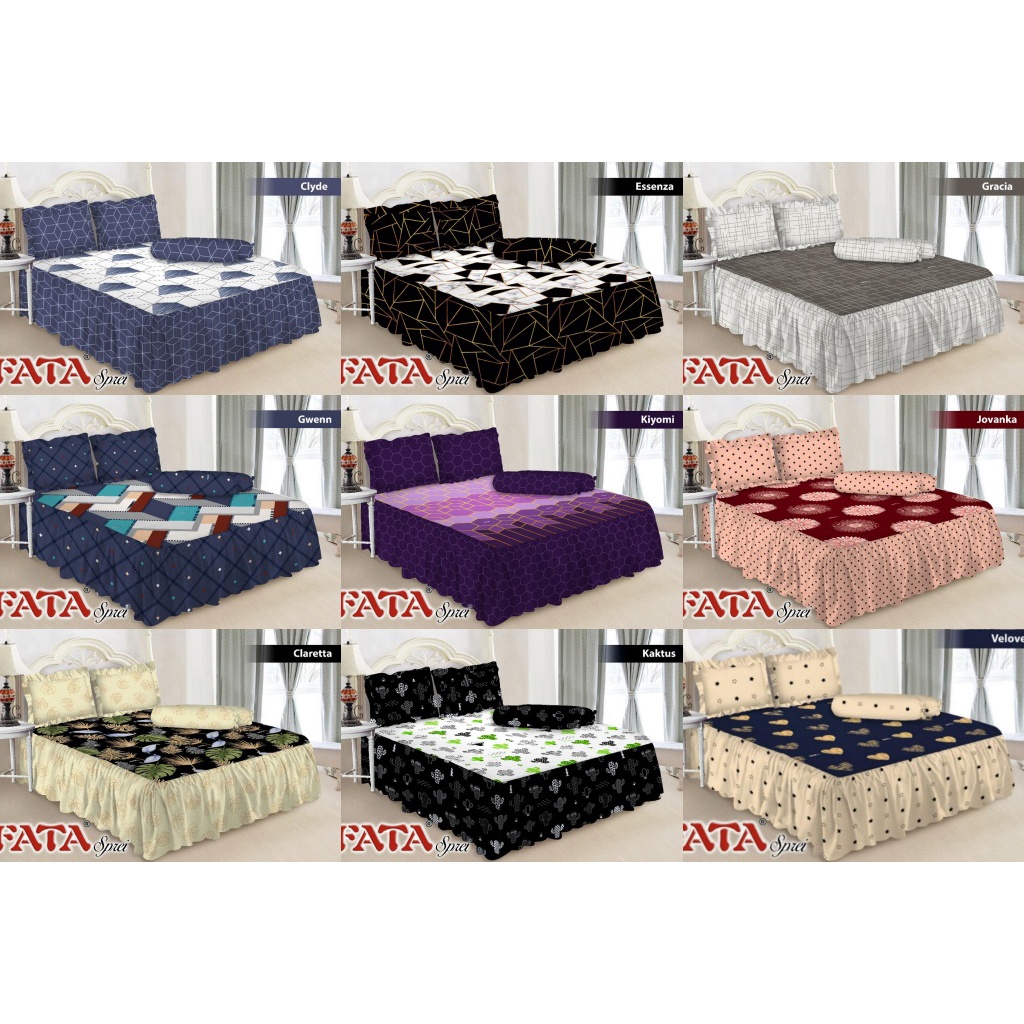 FATA - Sprei RUMBAI King (180x200) Terlaris pilihan