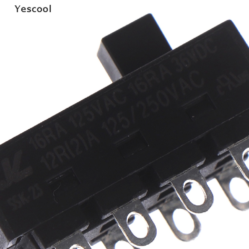 Yescool 2pcs 12A 250V 3 Position 8 Pin Toggle Slide Switch LQ-103H Hair Dryer Switch .