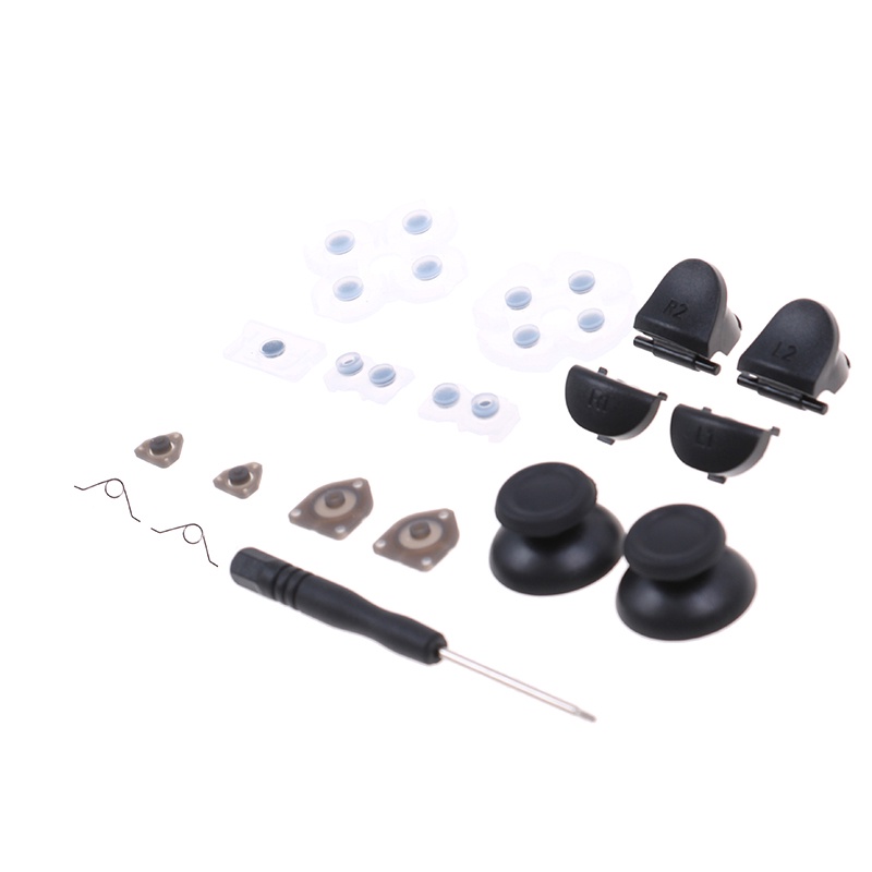 {LUCKID}1Set PS4 Controller Part Trigger Buttons Analog Stick + Conductive Rubber Button