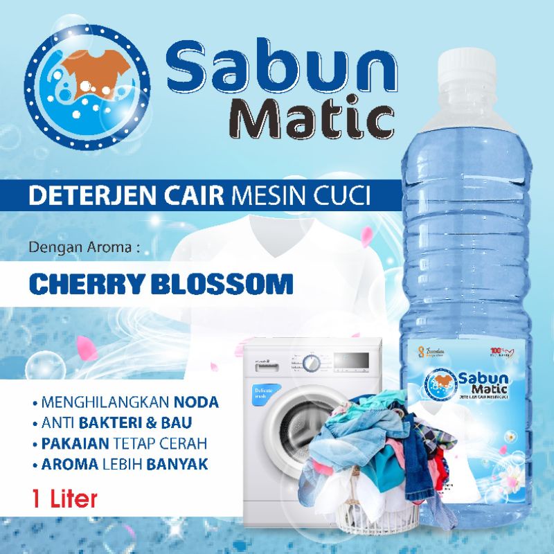 Detergen matic aneka aroma kemasan botol PET 1 liter