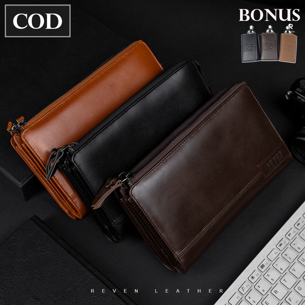 Tas Tangan Pria Kulit Reven Diamante Handbag
