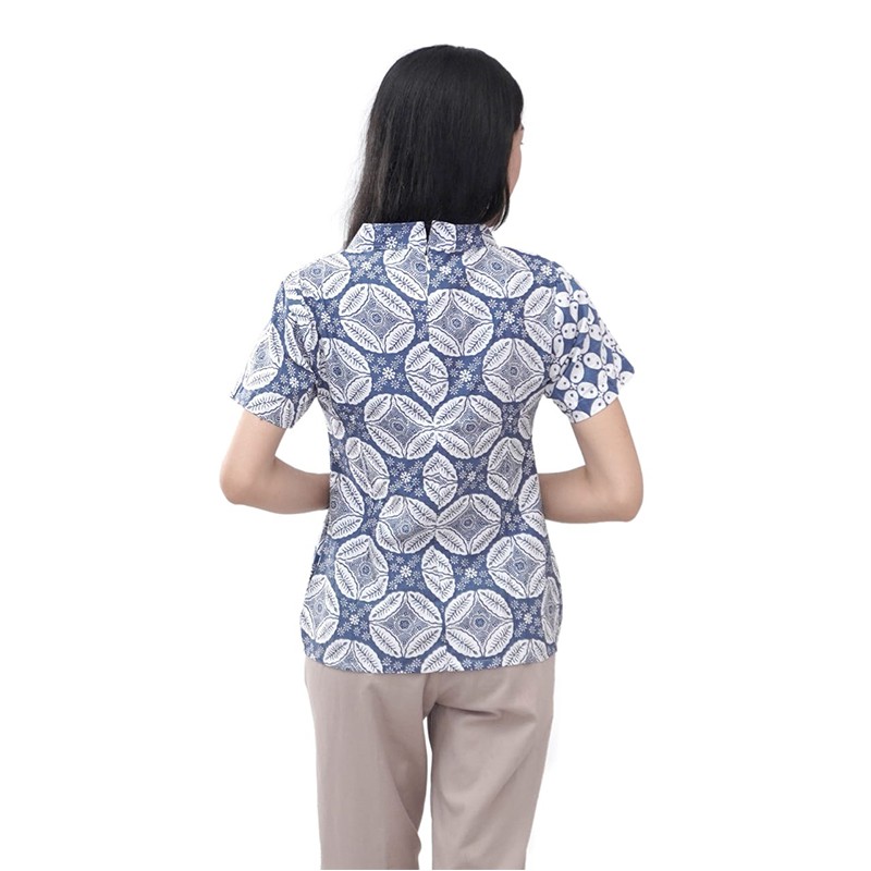 Blouse Batik Wanita Parang Kawung Shanghai Style / Atasan Batik Wanita - S M L XL XXL 3L 4L 5L-3