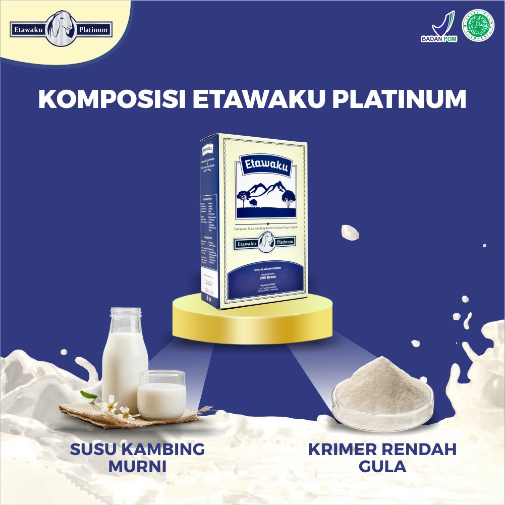 Paket Bebas Sesak Nafas 3 Box ETAWAKU PLATINUM - Susu Kambing &amp; Krimer Bubuk - Etawa ORIGINAL