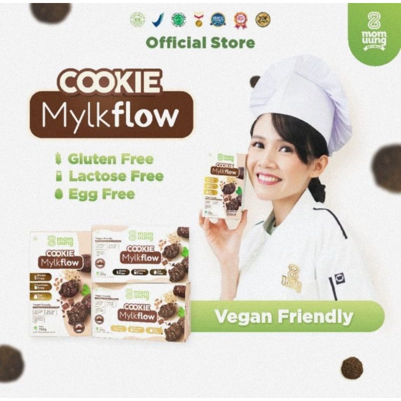 Mom Uung Cookie MylkFlow - Kukis Sehat Pelancar ASI Vegan Friendly