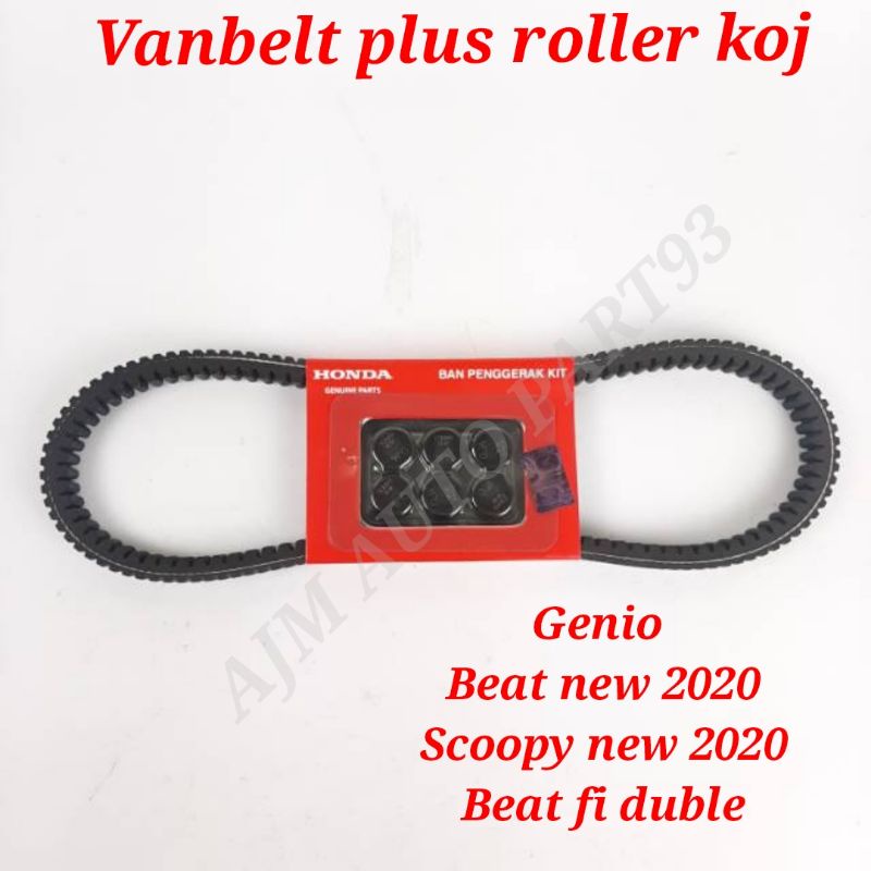 VANBELT + ROLLER ASSY GENIO BEAT NEW 2020 SCOOPY NEW 2020 BEAT DUBLE AHM KOJ