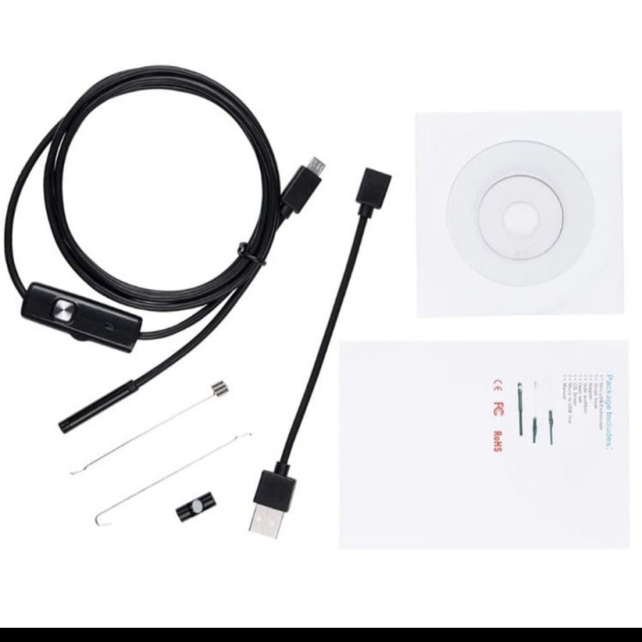 Camera endoscope android kabel endoskopi kecil mini waterproof telinga