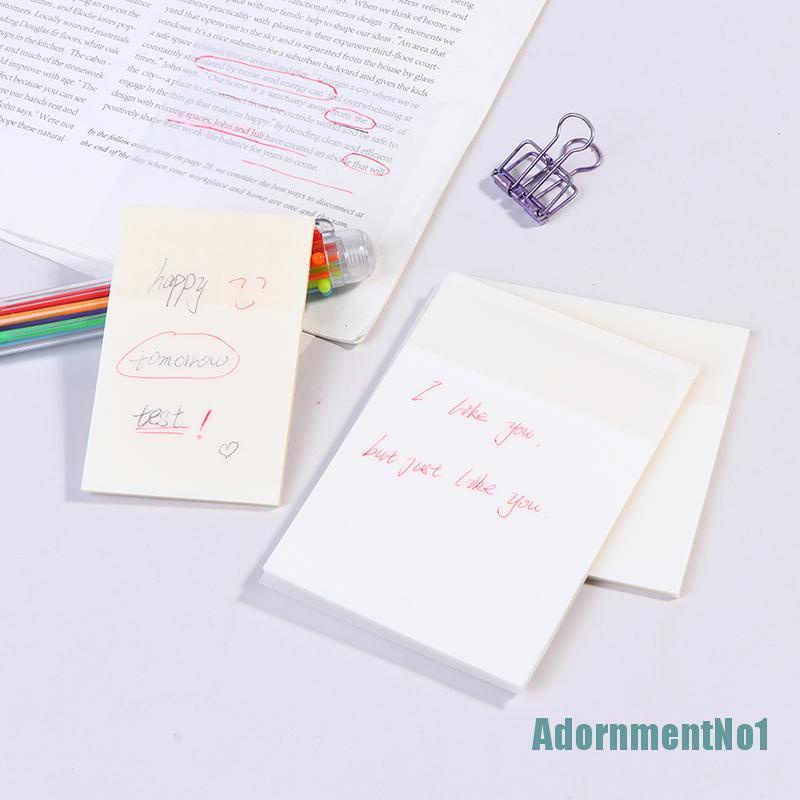 (AdornmentNo1) 50 Lembar Kertas Memo Sticky Note Transparan Anti Air