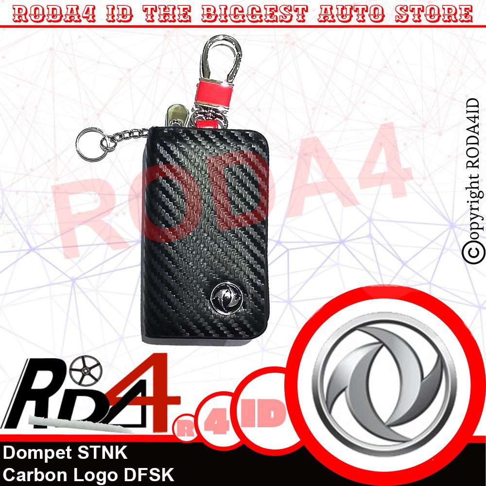 Dompet STNK Mobil Logo DFSK Motif Carbon