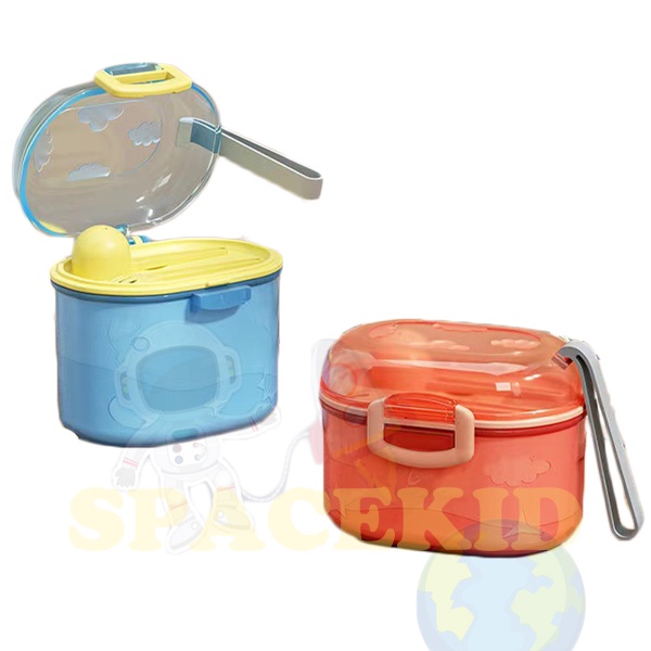 [1KG 8PCS] Spacekid Toples Susu Bubuk Space Tempat Kotak Wadah Penyimpanan Susu Bubuk Bayi Portabel 
