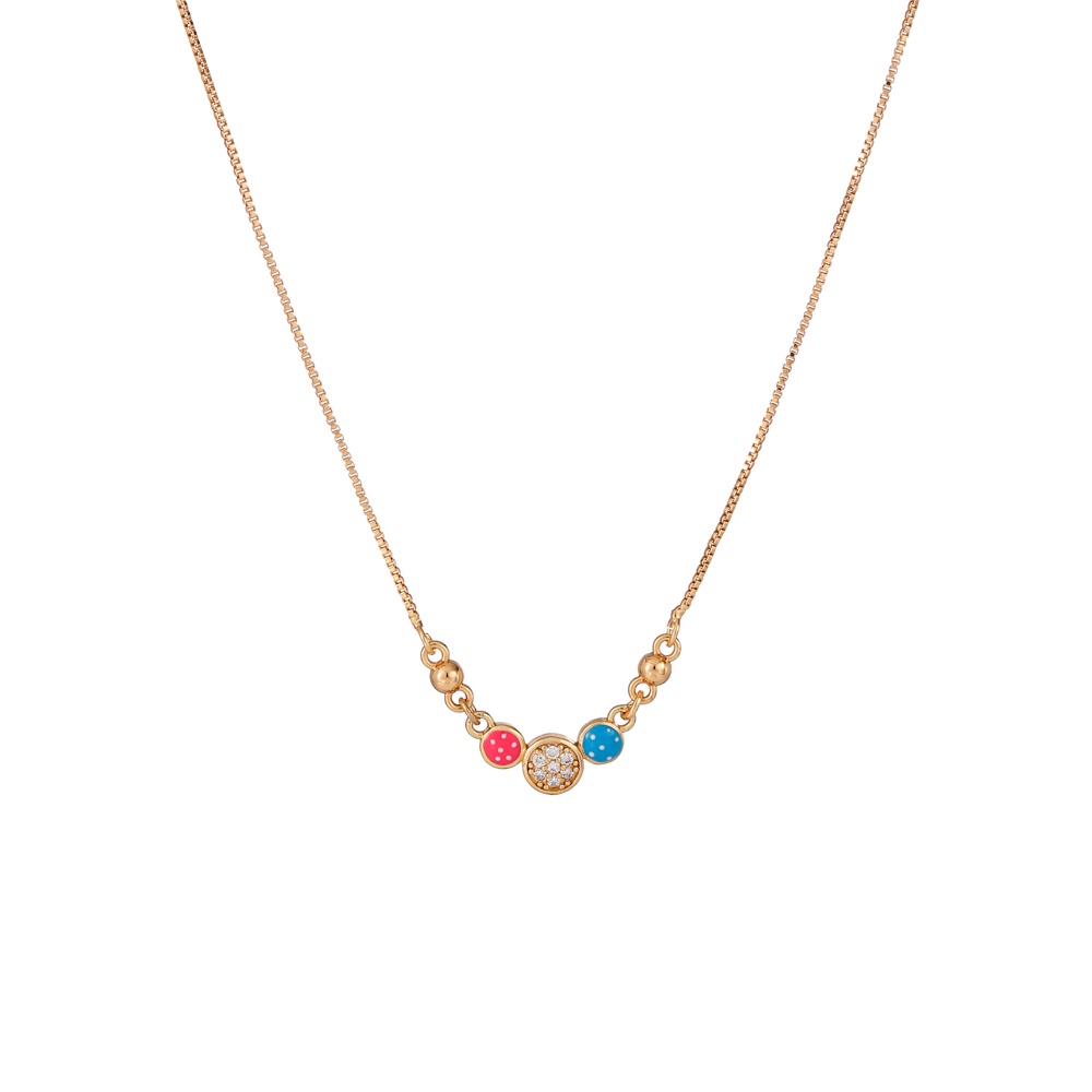 ♥️✅COD✨Kalung Anak Perempuan Titanium Cantik Berlian Liontin Aksesoris Kalung Cewek Emas Murah D655