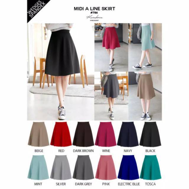 GS-Rok Midi Mayung/Midi Flare Skirt