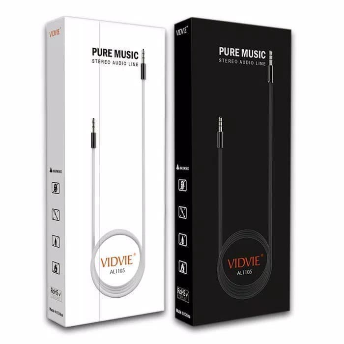 Cable Aux Pure Music Stereo Audio Line VIDVIE AC1105 AC-Black and White Garansi Resmi