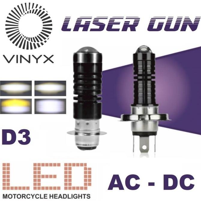 %$%$%$%$] Lampu Utama LED Laser Gun Motor Lasergun H6 H4 Mobil VINYX D3 CSP D2