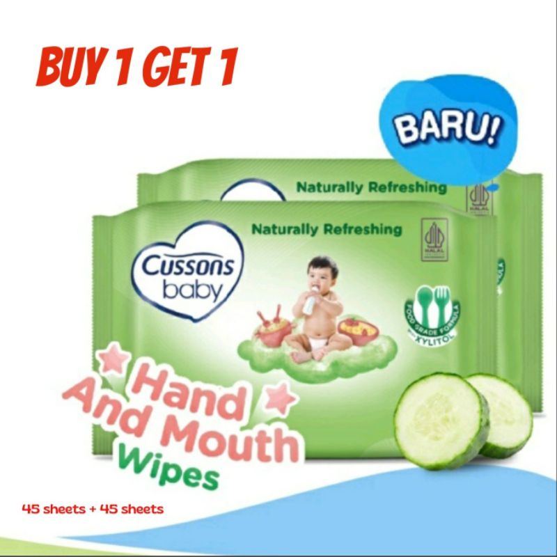 BUY 1 GET 1 Cussons Baby Wipes 50s | My Baby Tisu Basah Bayi | Tisue Baby Wipes CUSSONS (B1G1 45s)