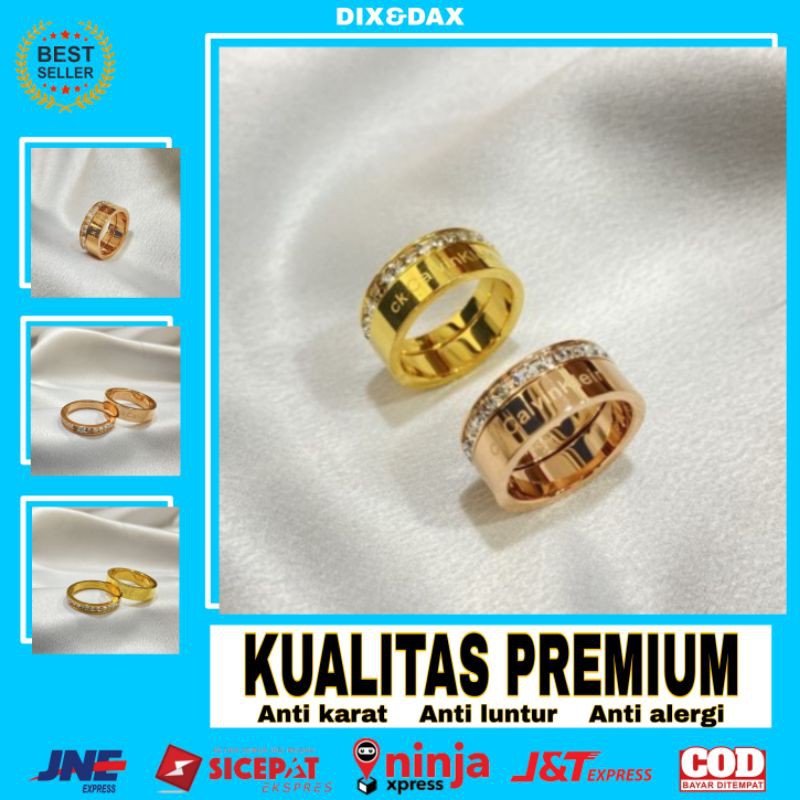 Perhiasan Cincin Tumpuk Titanium Xuping Aksesoris Fashion Wanita Korea Asli Murah Anti Karat COD A5