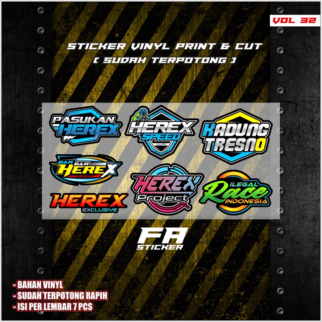 Stiker Racing 2 TAK HEREX PSKNMTC PROSTREET Stiker Motor