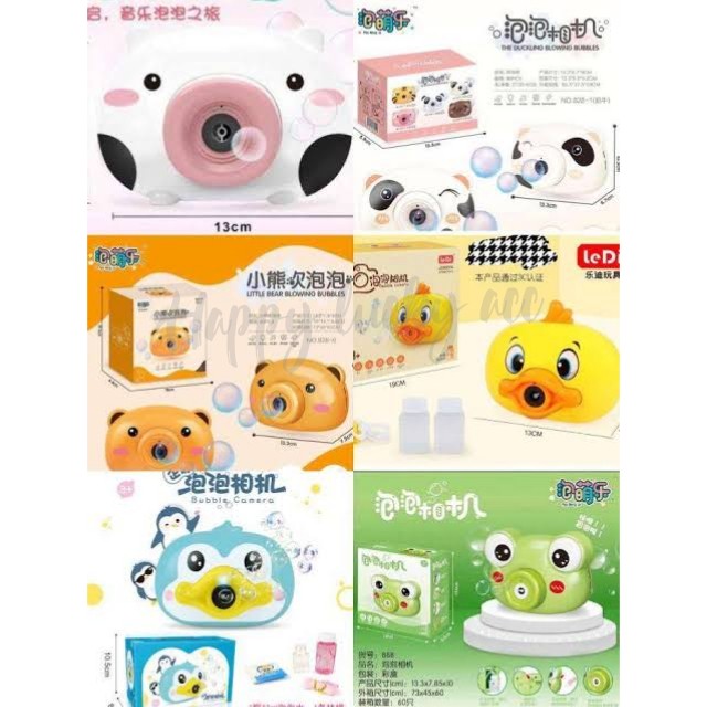 Bubble Kamera Elektrik - Mainan Anak Tiup Balon Bentuk Kamera Lucu