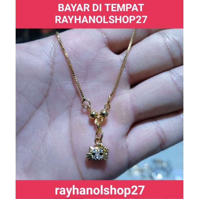 PERHIASAN ANAK ANAK KALUNG TITANIUM LIONTIN MOTIF PILIHAN LAPIS EMAS 22K ANTI KARAT TERSEDIA WARNA GOLD DAN SILVER TERBARU RO-27 KALUNG ANAK ANAK TITANIUM MOTIF PILIHAN