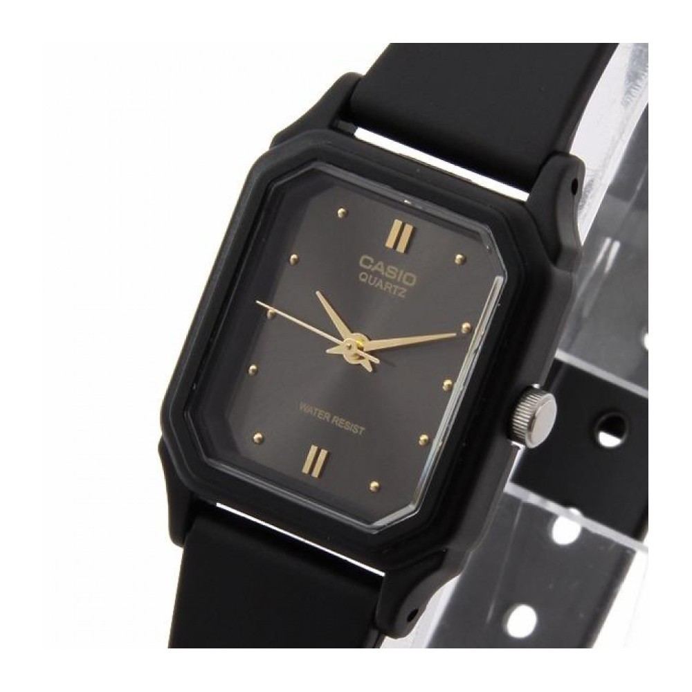 Casio Original LQ142E -1A / LQ-142E-1A Jam Tangan Analog Wanita Karet Hitam