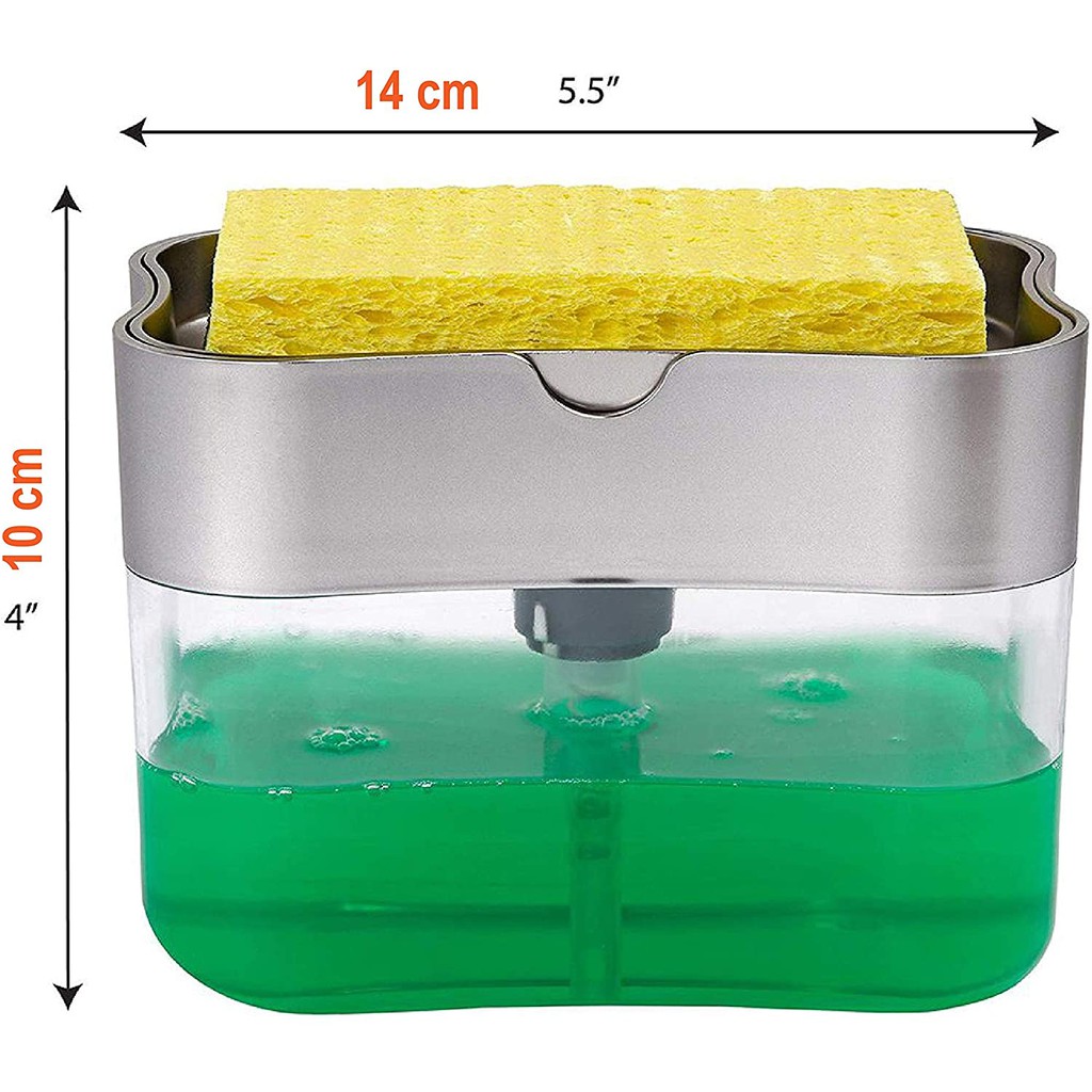 DISPENSER SABUN CUCI PIRING SPONS BOLA KAWAT PUMP DISPENSER HOLDER SPONGE ORINGINAL IMPORT VA36