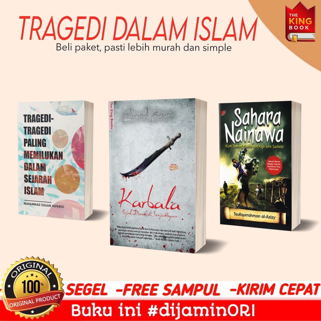 Paket 3 buku novel sahara nainawa & Karbala tragedi memilukan dalam sejarah islam
