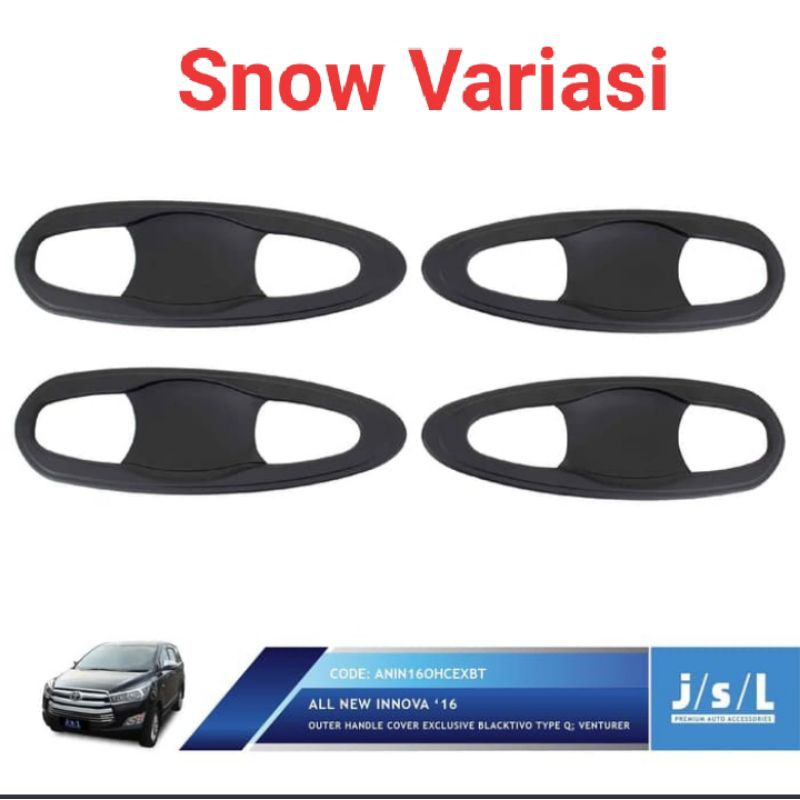 All New Fortuner mangkok pintu outer handle cover exclusive Black JSL