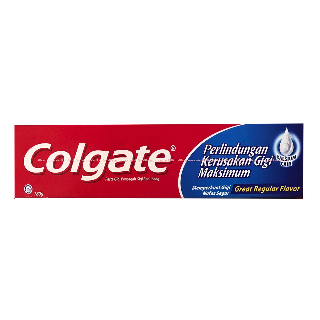 Colgate Great Regular Flavor 180gr Pasta Gigi Pencegah Gigi Berlubang Odol