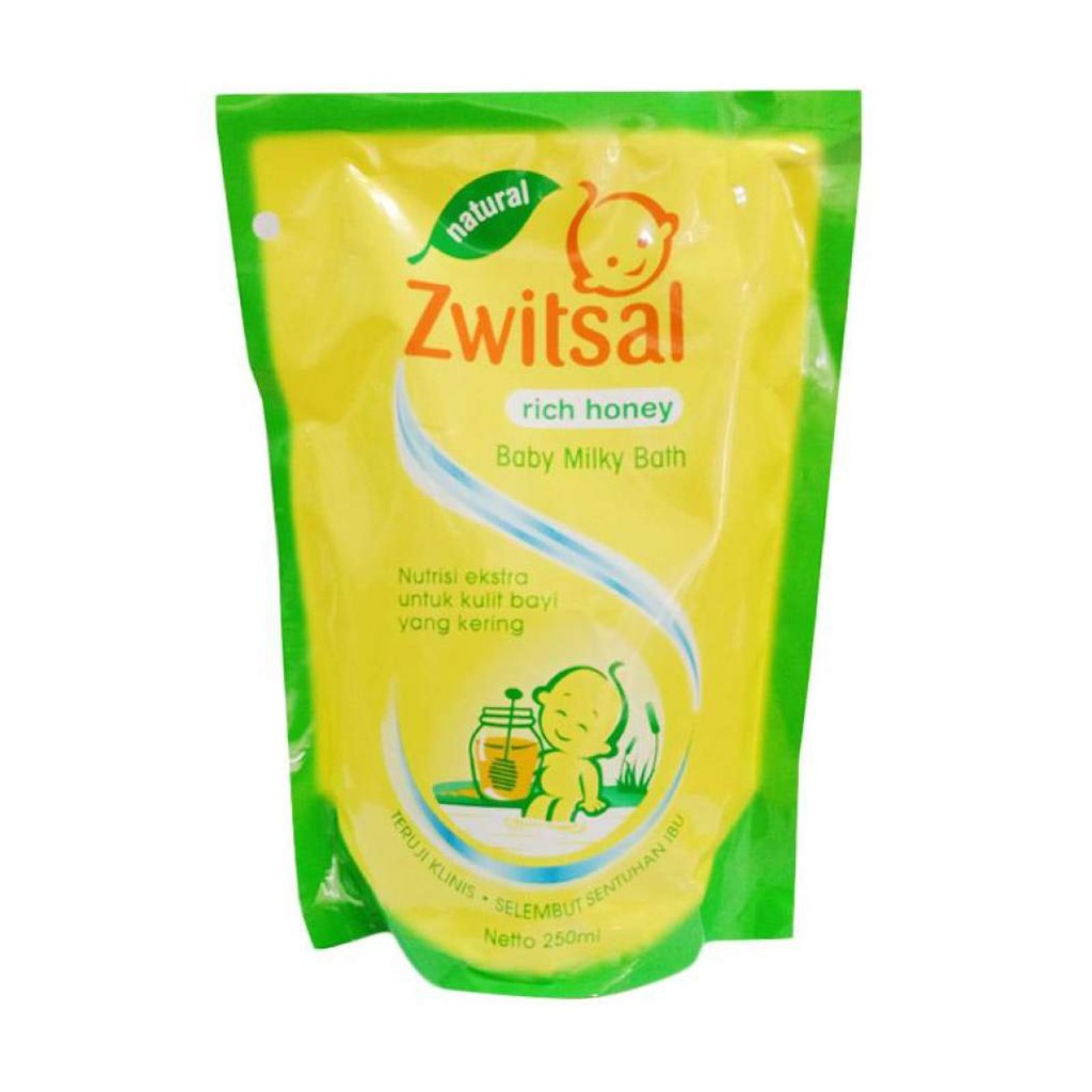 Zwitsal Natural Baby Bath 2in1 Hair&amp;Body Baby Bath Milk&amp;Honey 450ml