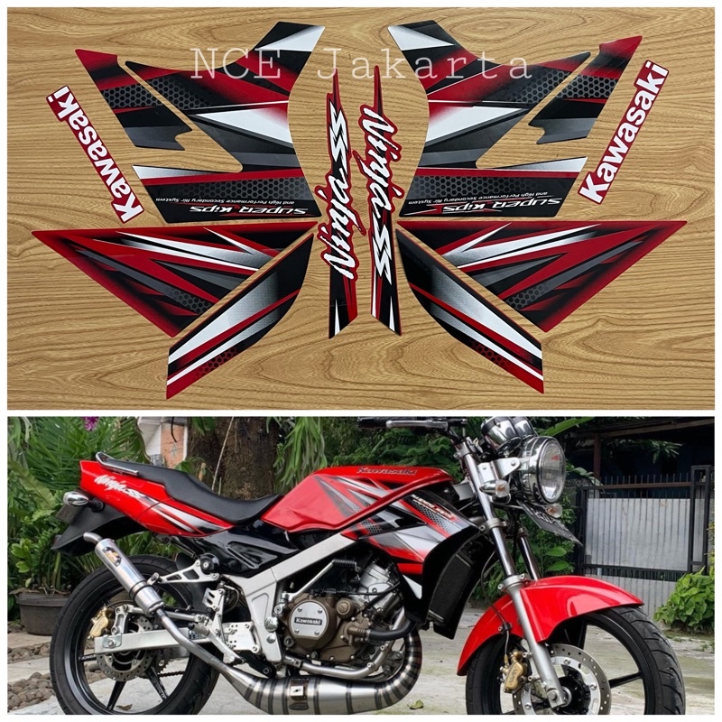 STIKER STRIPING NINJA SS 2013 MERAH