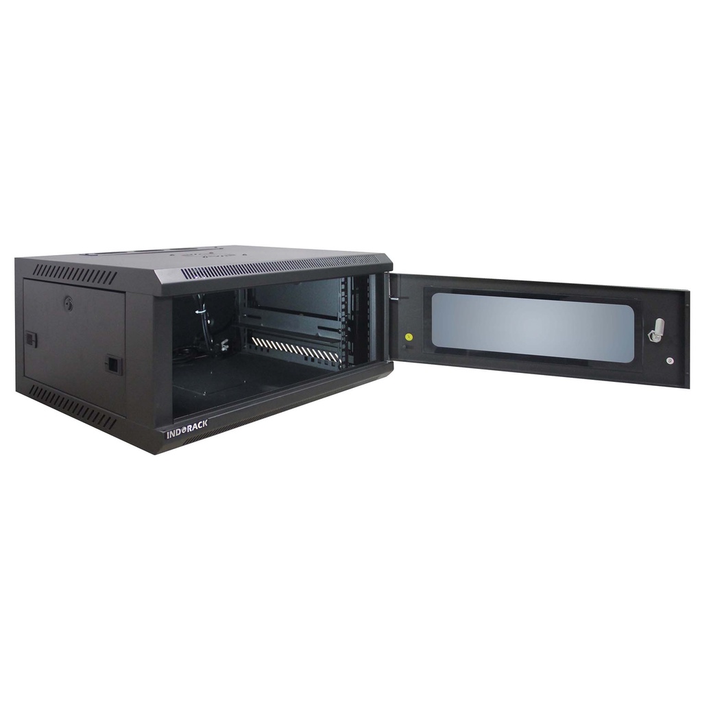 Indorack WR5004S Wallmount Rack Server Height 4U - Depth 500mm Single Door