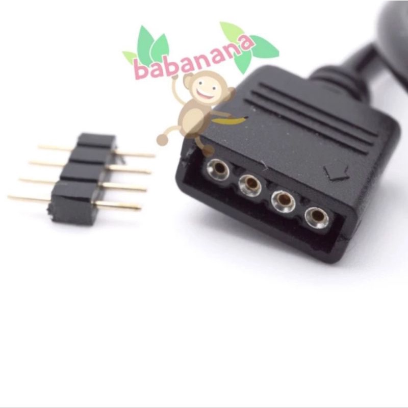 Kabel rgb to jst male 4 pin cable led fan converter adapter aura