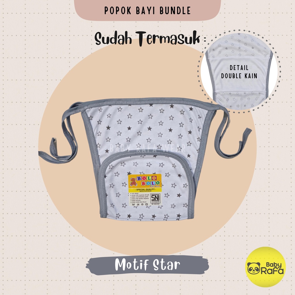 Serian Abu - 12 pcs / 6 pcs Popok Bayi Double Kain GREY SERIES merk SNI Bolo - Bolo / Popok Double Kain Serian Abu Premium