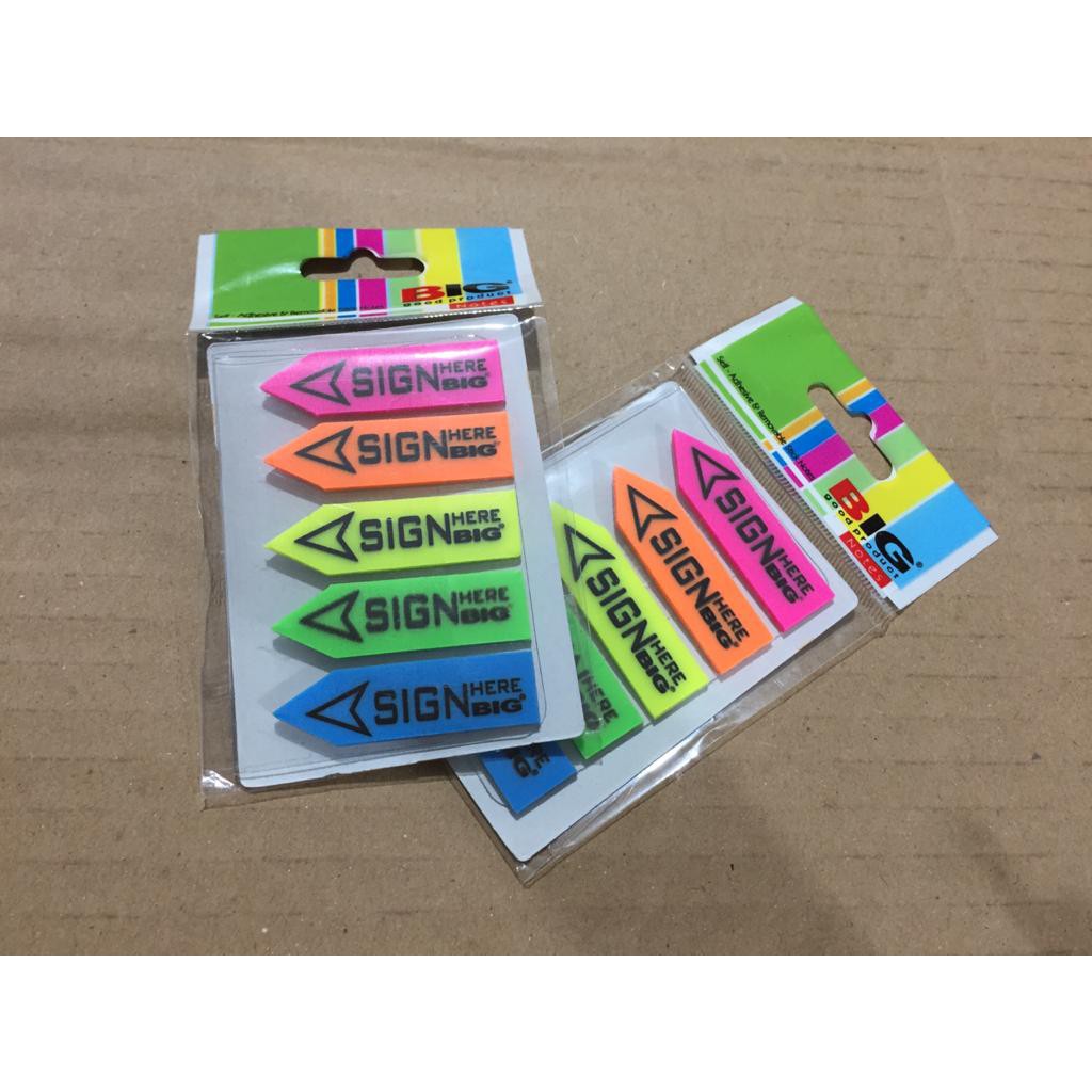 

Sticky Notes BIG Index Panah SIGN HERE (5 Warna)