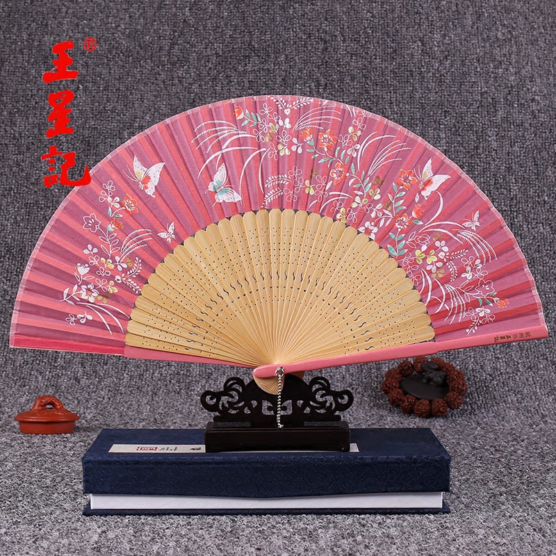 Kipas sutra Kipas lipat klasik Kipas wanita Gaya Cina pacar dan angin Jepang kipas lipat hadiah