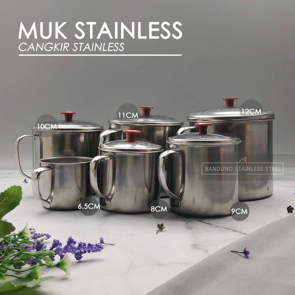 Muk Kopi Teh serbaguna murah 10 Cm / Muk Murah cangkir stainless