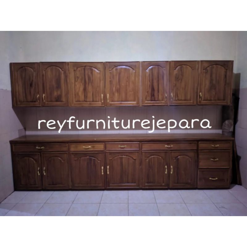 KITCHEN SET MINIMALIS KAYU JATI