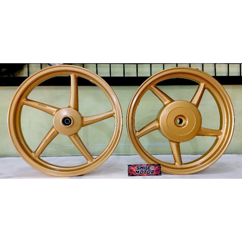 VELG PELAK RACING VROSSI V ROSSI SANCA BEAT/SCOOPY/VARIO/GENIO PALANG 5 RING 14 GOLD MODEL COPY RCB