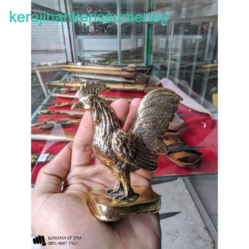 PATUNG AYAM BAHAN KUNINGAN