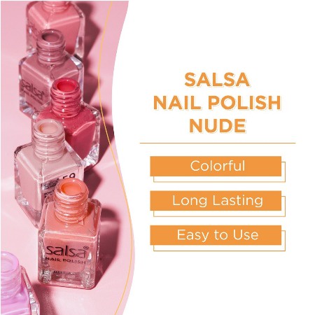 ⭐BAGUS⭐[BISA PILIH WARNA] SALSA NAIL POLISH | Kutek / Cat Kuku Nude 01 / Nude 02 / Glam