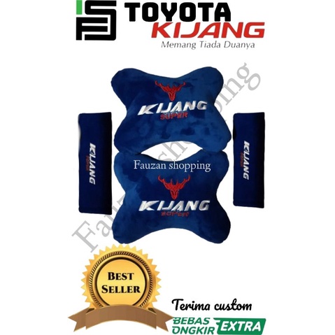 BANTAL MOBIL TOYOTA KIJANG SUPER BIRU/SANDARAN KEPALA/AKSESORIS