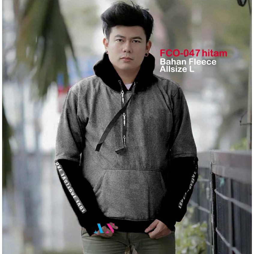 AA1 - Jaket Hoodie Fleece Tebal Cowok Pria || COD || Arrow Panah